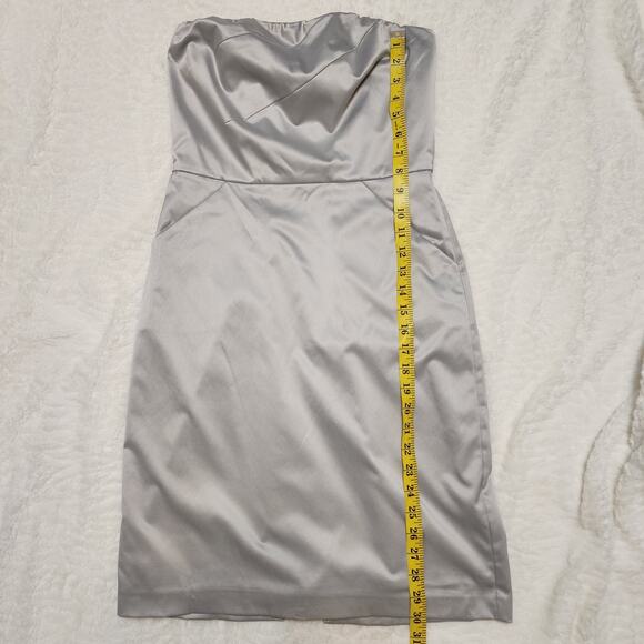 The Limited Gray Strapless Gray Fitted Body Con Pockets Cocktail Dress, 6 - Picture 4 of 8